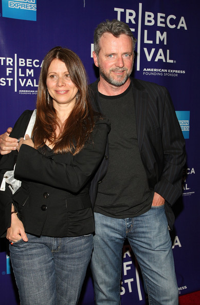 Aidan Quinn met mooie, schattige, man Elizabeth Bracco 