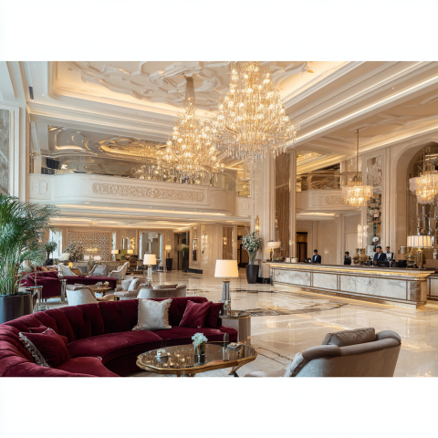 Loftcero-Photo-of-a-luxurious-hotel-lobby-A-hotel-lobby-fb294ccd-0d19-438d-91d9-1f96b50b2758