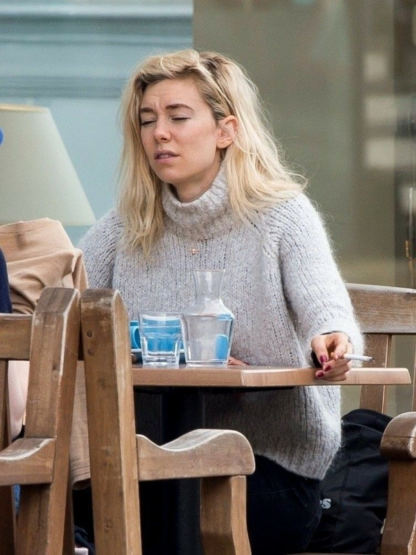 Vanessa Kirby smoking a cigarette (or weed)
