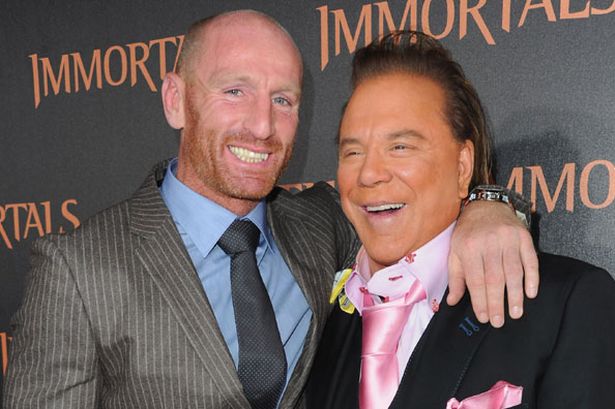 Photo of Mickey Rourke  & his friend Gareth Thomas