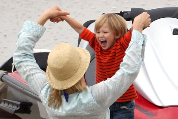 Photo of Jenna Elfman  & her Son  Story Elias Elfman