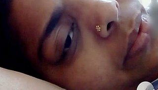 Desi bhabhi chatting to lover while flashing her boobs