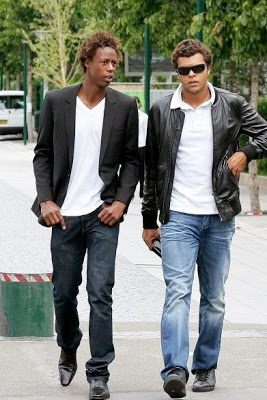 Photo of Gaël Monfils  & his friend Jo-Wilfried Tsonga