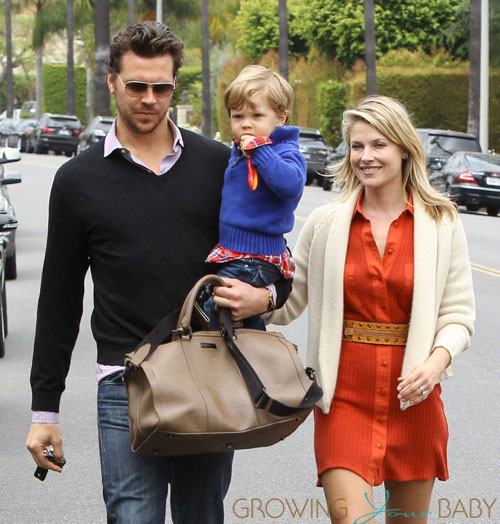 Family photo of the actress &  model, married to Hayes MacArthur,  famous for Obsessed, Resident Evil: Afterlife, Crazy.
  