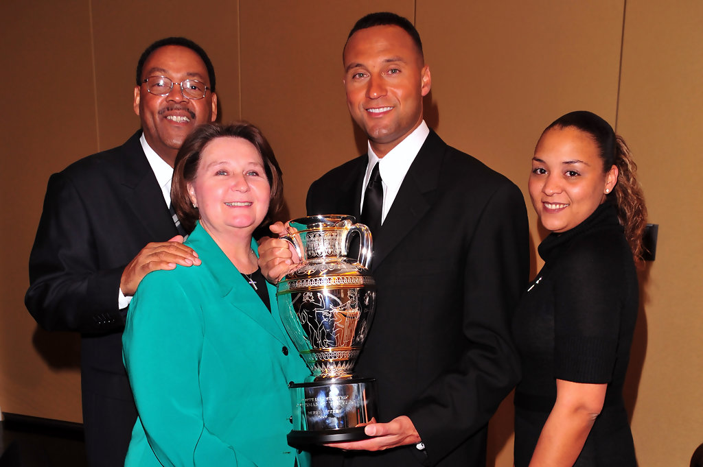 Photo of Derek Jeter  & his  Mother  Dorothy Jeter