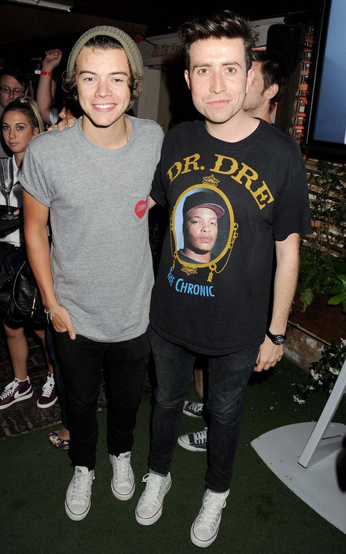 Photo of Harry Styles  & his friend Nick Grimshaw