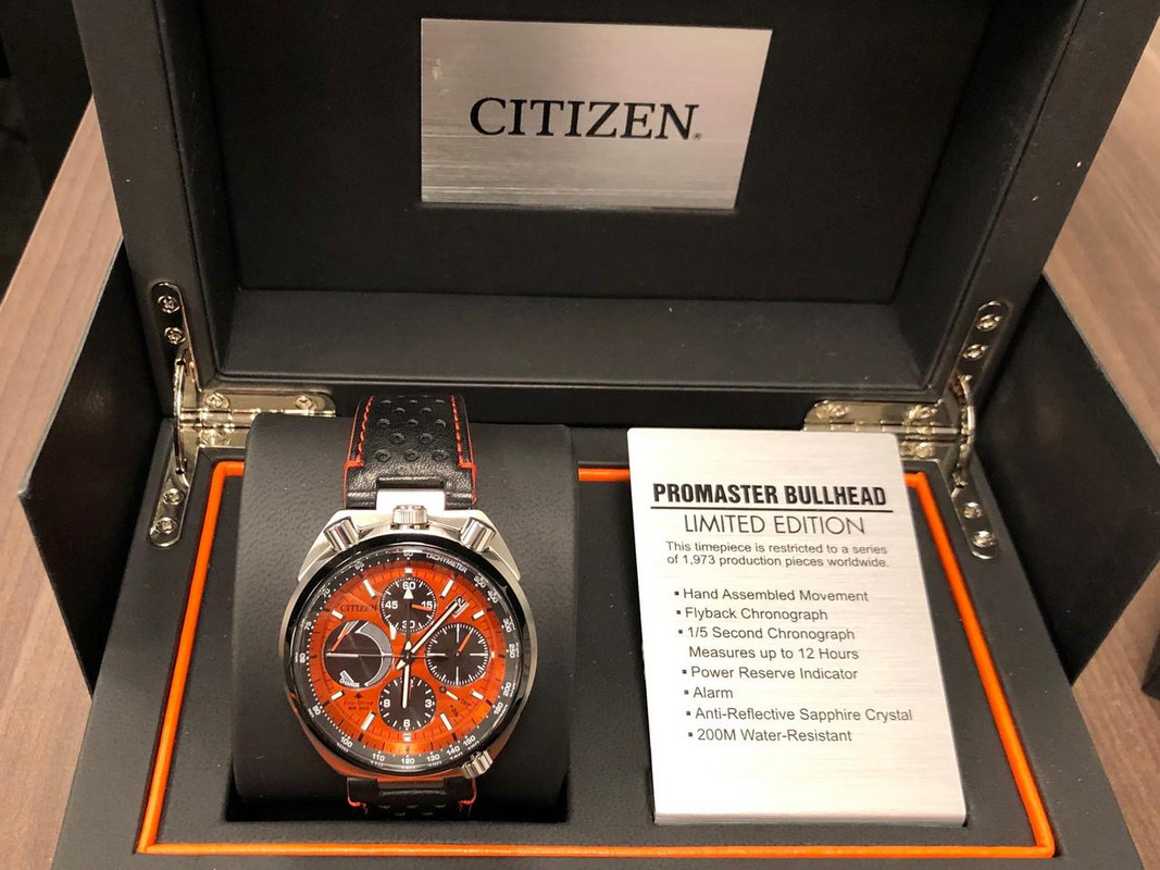 FS: Citizen Promaster Tsuno Chrono Racer Bullhead Eco-Drive Orange Limited  Edition With Big Display | WatchUSeek Watch Forums