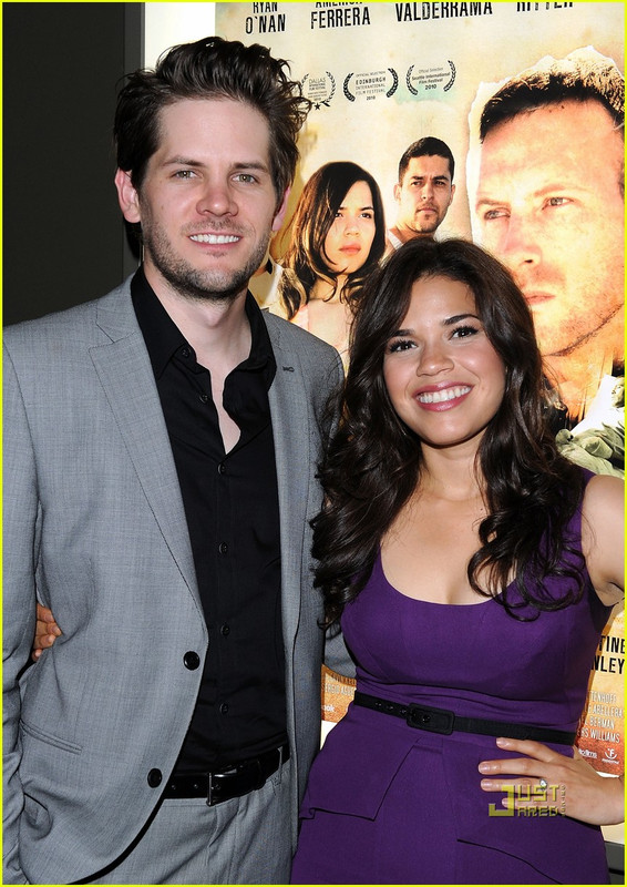 America Ferrera with cool, Husband Ryan Piers Williams 