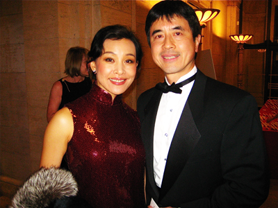 Joan Chen with cool, friendly, fun, Husband Peter Hui 