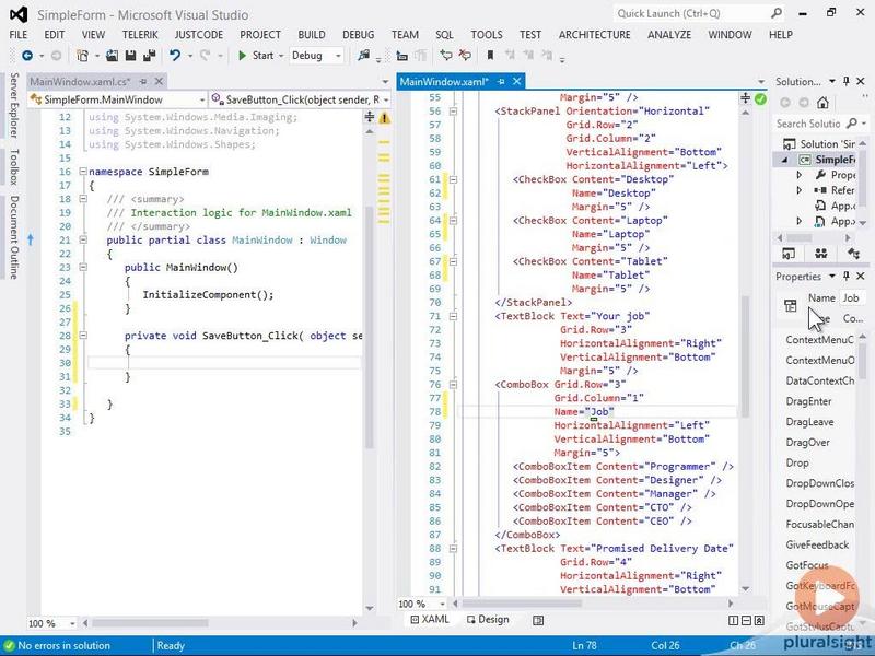 Pluralsight Enterprise WPF with XAML and C from Scratch