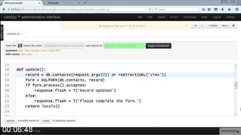 Pluralsight Full Stack Web Development with Python