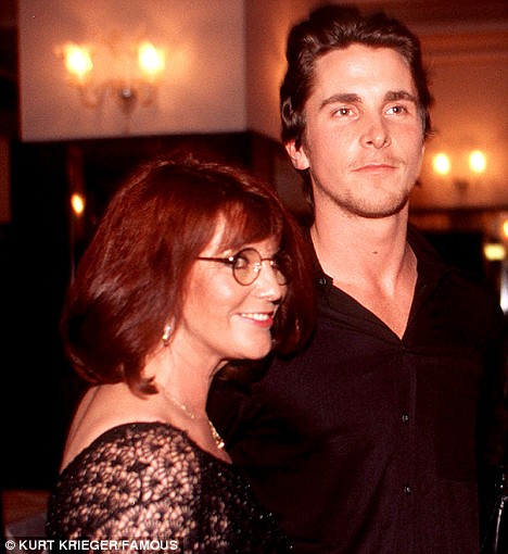 Photo of Christian Bale  & his  Mother  Jenny Bale