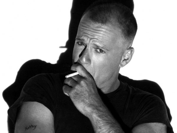 Bruce Willis smoking a cigarette (or weed)
