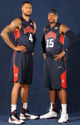 Photo of Tyson Chandler  & his friend Carmelo Anthony