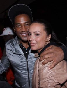    Q Tip con Moglie Michele Daves 