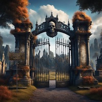 Cemetery gate