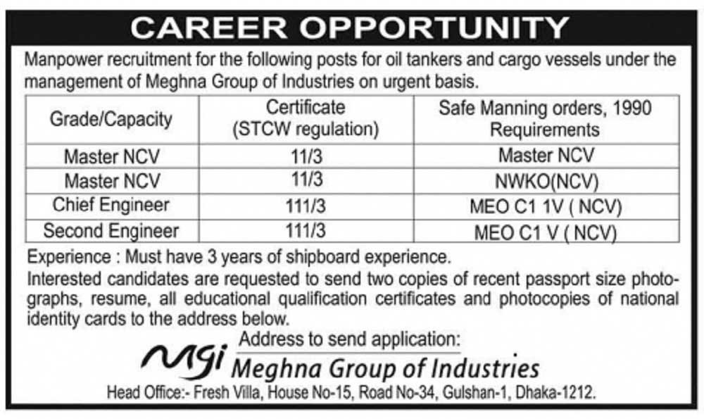 Meghna Group of Industries Job Circular 2022