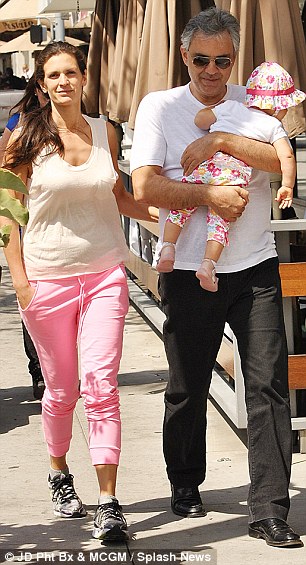 Photo of Andrea Bocelli  & his  Daughter  Virginia Bocelli