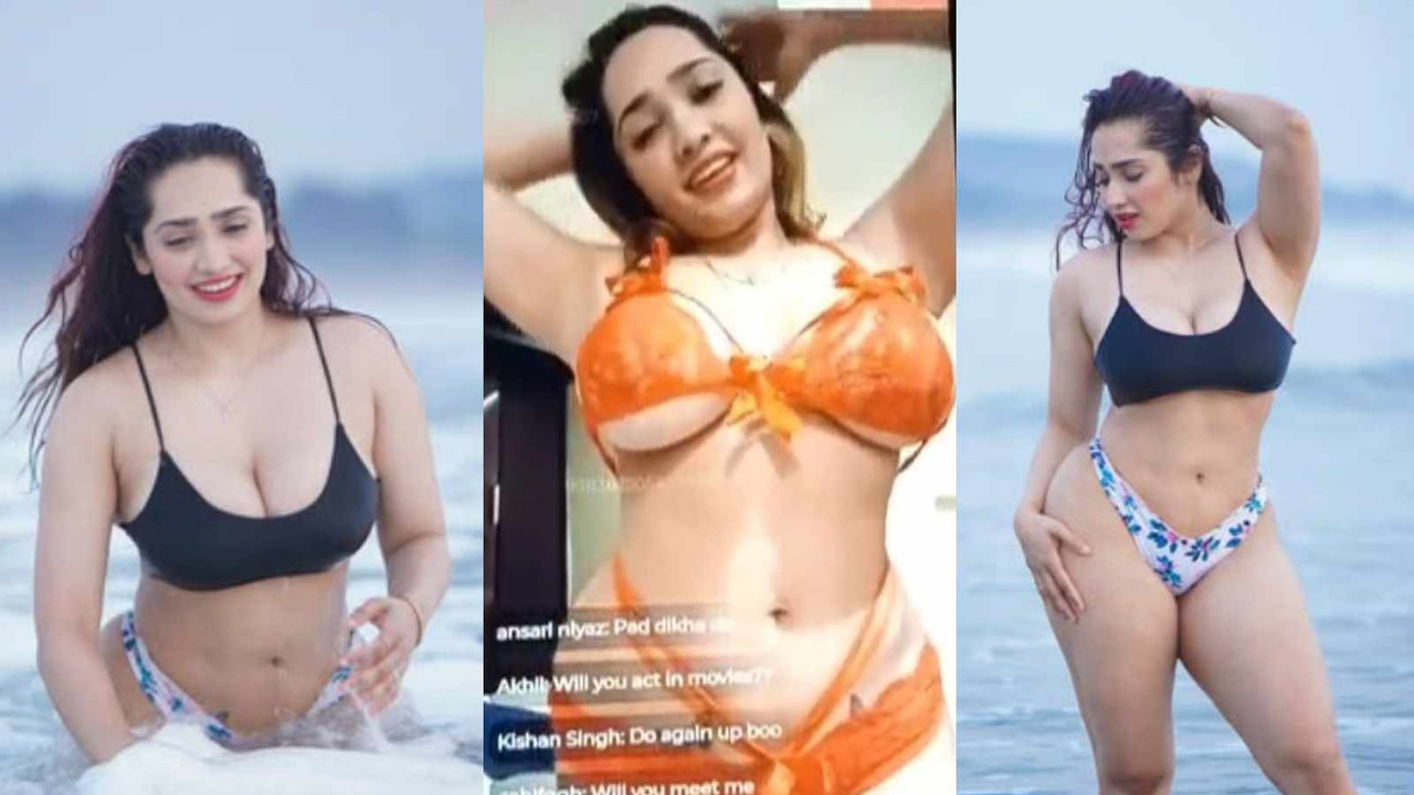 3xmafia Aditi Mistry New Orange Bikini 1Hr App Live