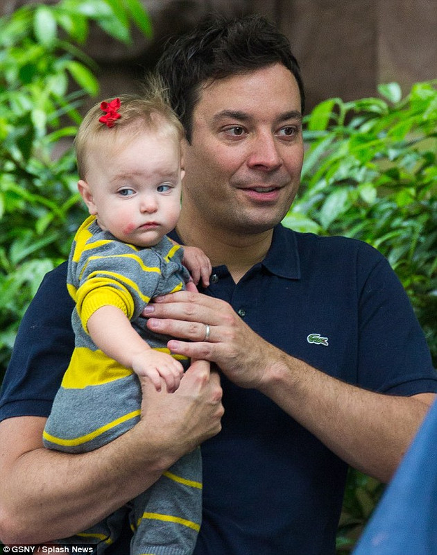 Photo of Jimmy Fallon  & his  Daughter  Winnie Rose Fallon