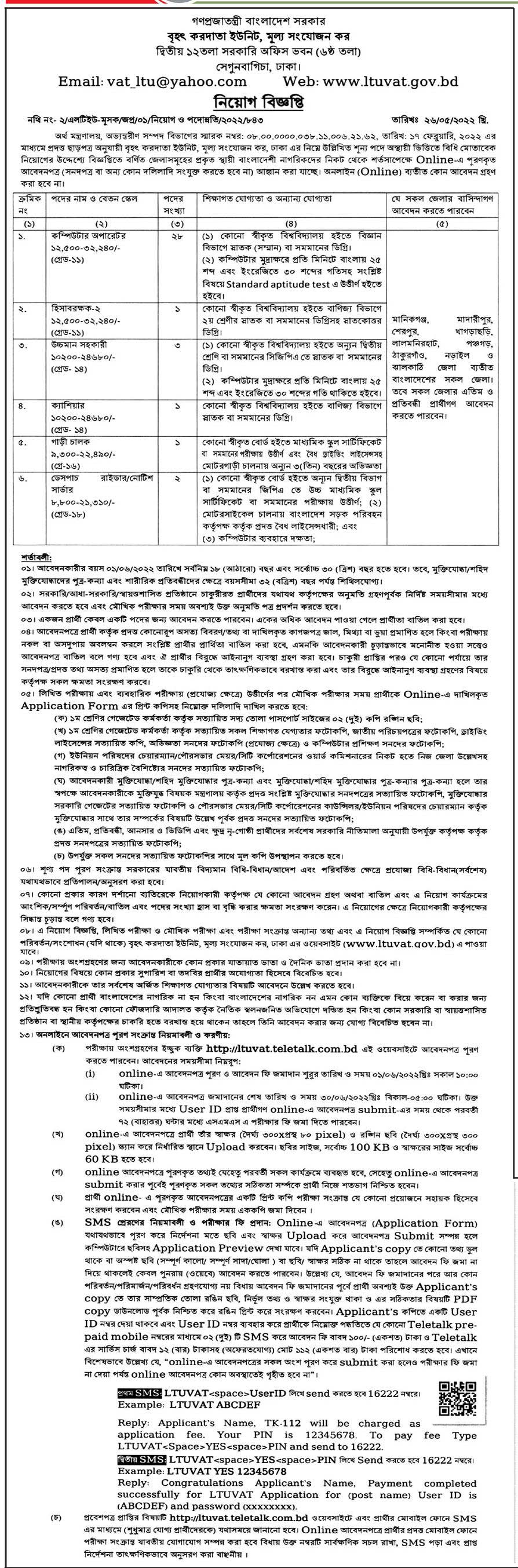 অর্থ মন্ত্রণালয় নিয়োগ বিজ্ঞপ্তি ২০২২