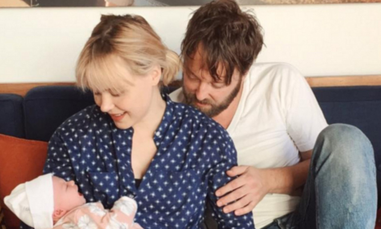 Alison Pill with cool, Husband Joshua Leonard 