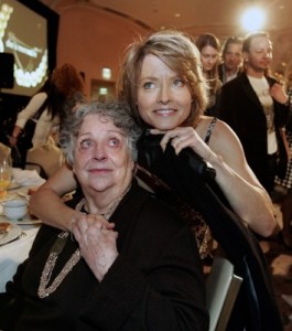 Photo of Jodie Foster  & her Mother  Evelyn Ella "Brandy"