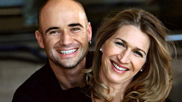 Steffi Graf with cool, talented, nice, Husband Andre Agassi 