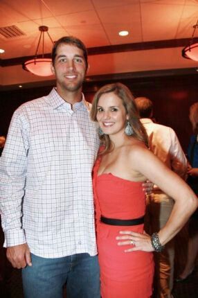    Adam Wainwright con interesante, hermoso, sexy, Esposa Jenny Curry 