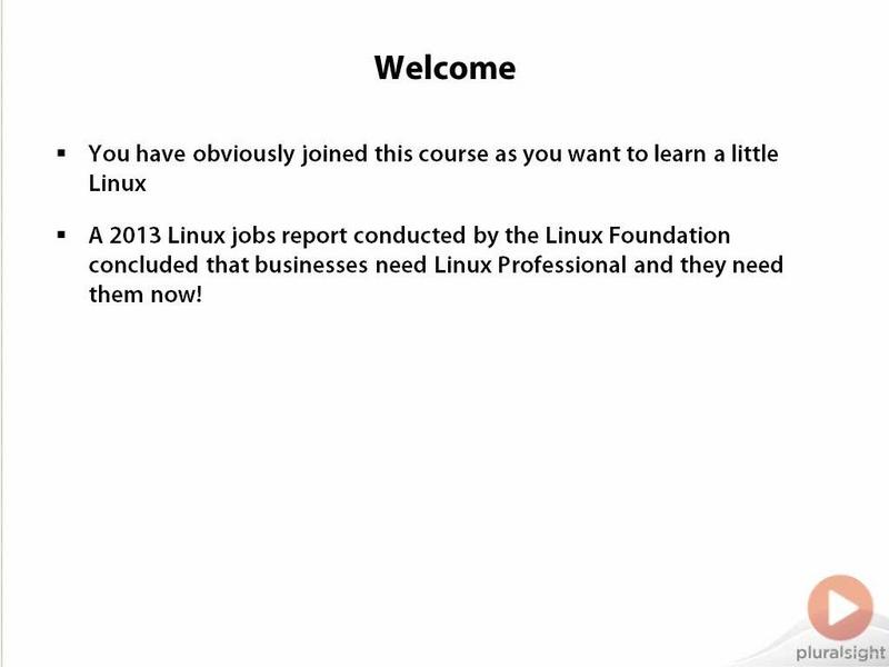 Pluralsight Linux Installation and Initial Configuration