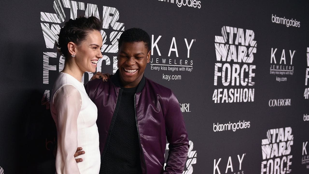 Photo of John Boyega  & his friend Daisy Ridley