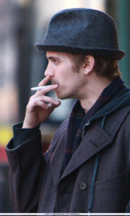 Hayden Christensen smoking a cigarette (or weed)
