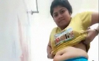 Big breast indian babe fondling herself in a selfie video