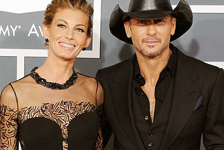 Tim McGraw with beautiful, Wife Faith Hill 