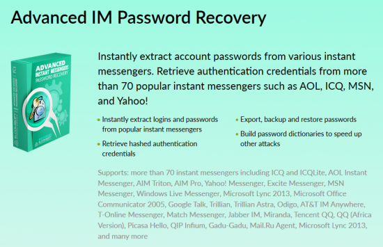 Elcomsoft Advanced IM Password Recovery 4.90.1805