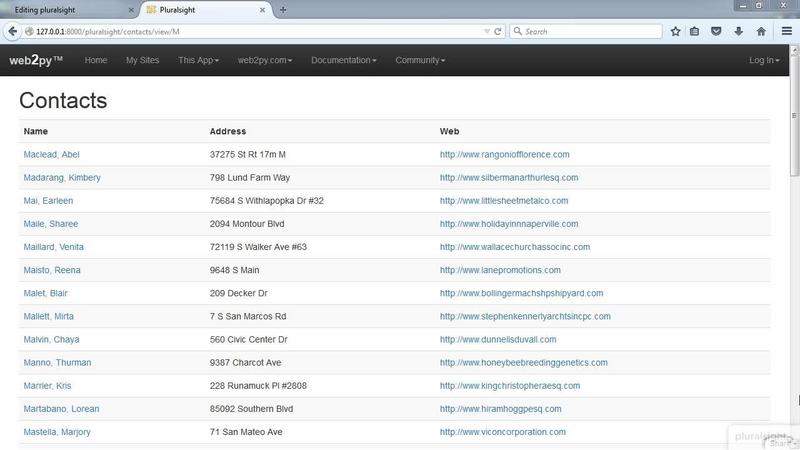 Pluralsight Full Stack Web Development with Python