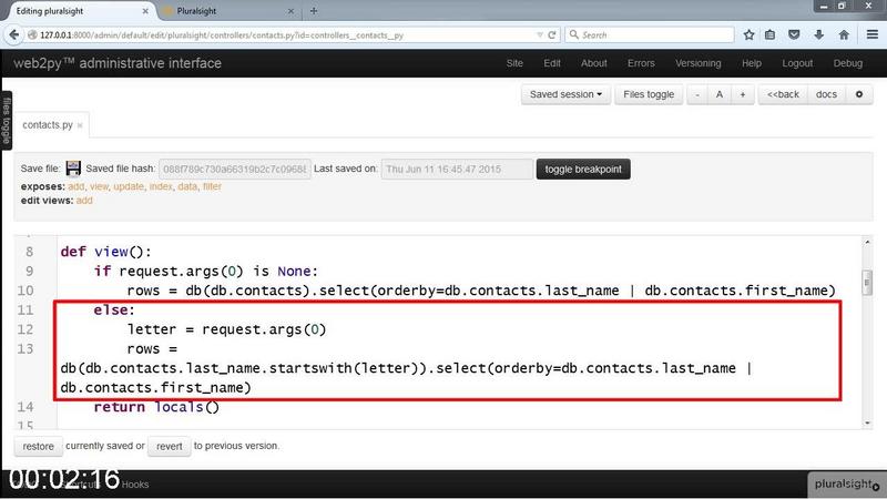 Pluralsight Full Stack Web Development with Python