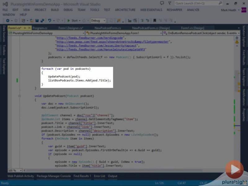 Pluralsight Windows Forms Best Practices