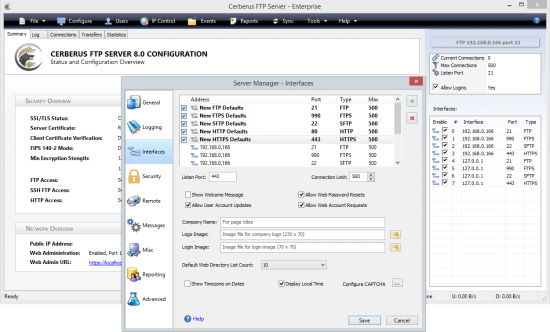 Cerberus FTP Server Enterprise 10.0.7.0