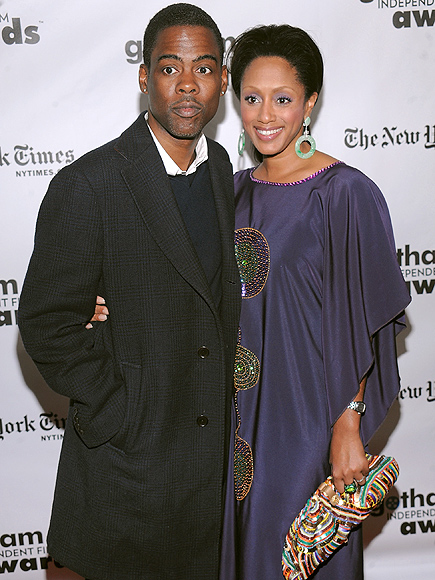    Chris Rock con hermoso, Esposa Malaak Compton 