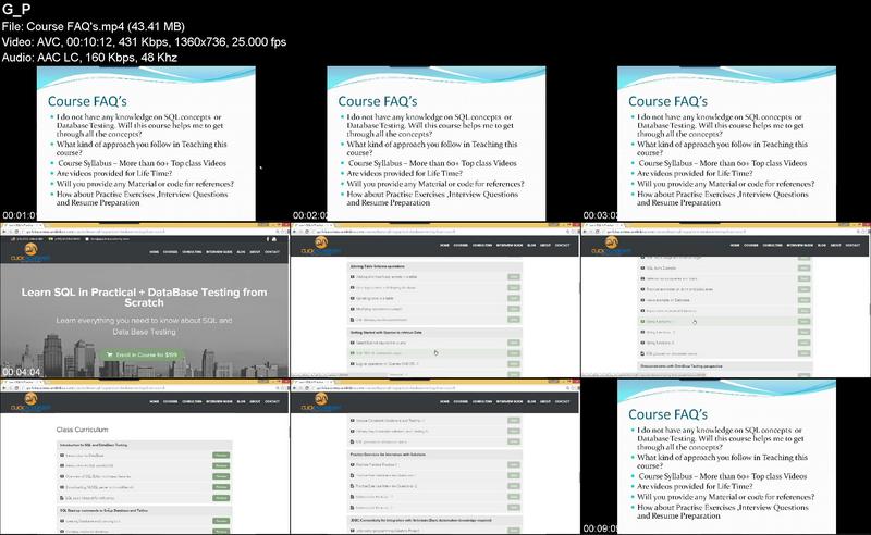 Learn SQL and Database Testing from Scratch Unix material Video
