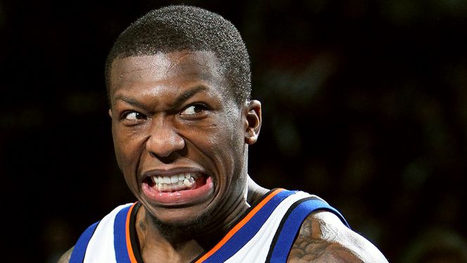 Nate Robinson  - 2024 Dark brown hair & alternative hair style.
