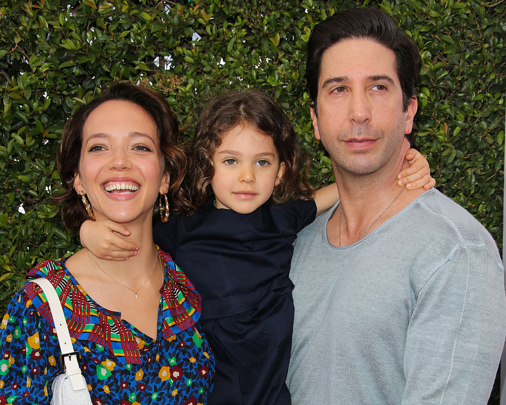    David Schwimmer con lindo, Esposa Zoe Buckman 