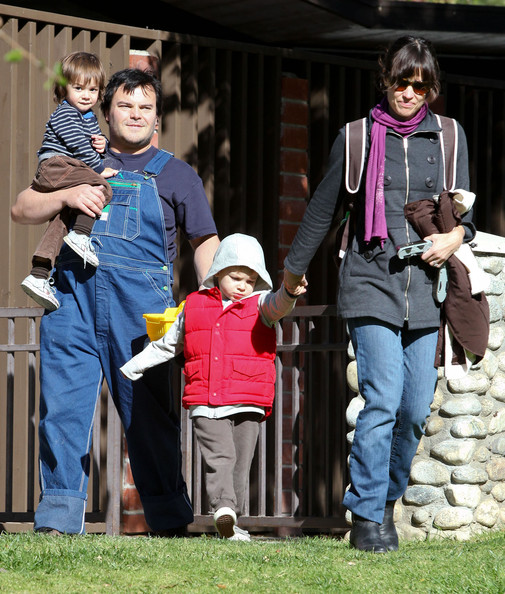 Jack Black med familie i billedet
  