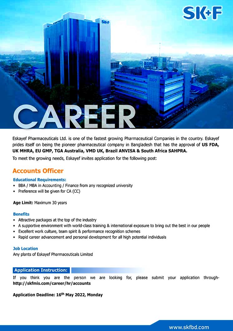 Eskayef Pharmaceuticals Job Circular 2022