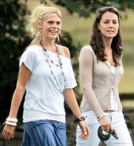 Photo of Kate Middleton  & her friend Chelsy Dave