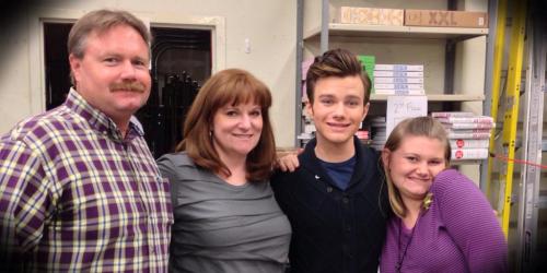 Photo of Chris Colfer  & his  Father  Tim Colfer