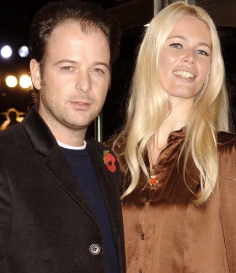    Claudia Schiffer med vänlig, Man Matthew Vaughn 