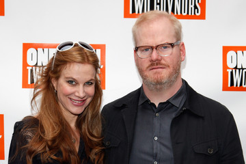 Jim Gaffigan with beautiful, sexy, cute, Wife Jeannie Noth 