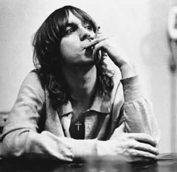 Iggy Pop smoking a cigarette (or weed)
